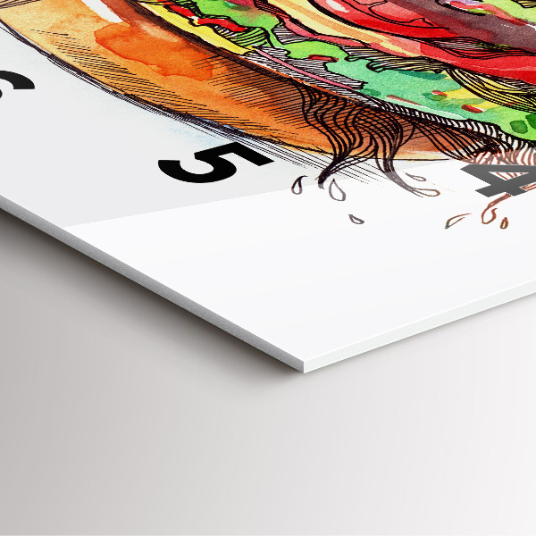 Orologio quadrato Hamburger con formaggio XXL