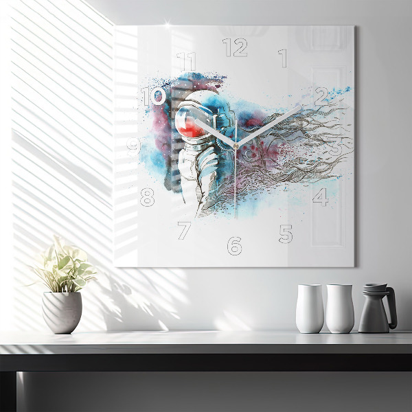 Orologio quadrato Astrazione astronauta
