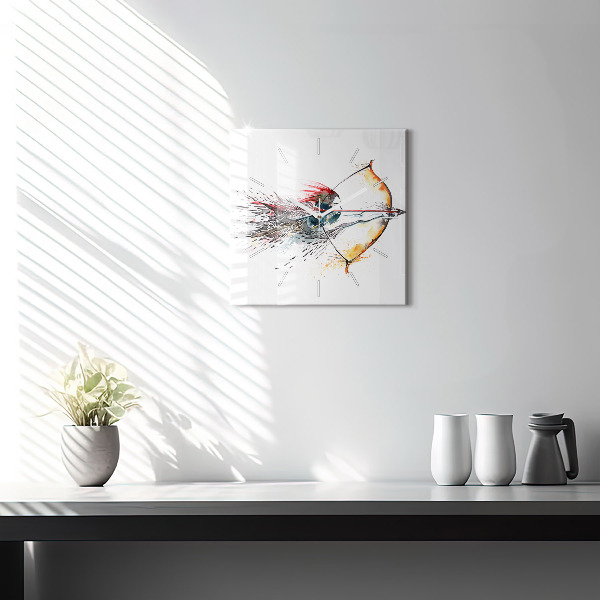 Orologio quadrato Un guerriero a caccia