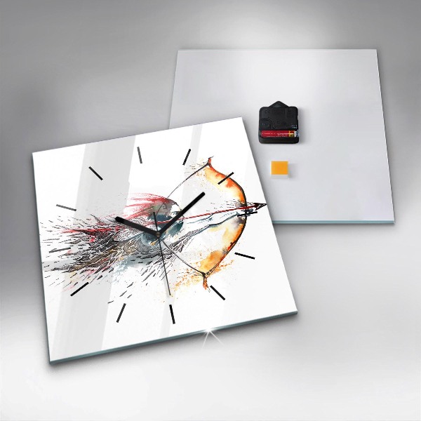 Orologio quadrato Un guerriero a caccia