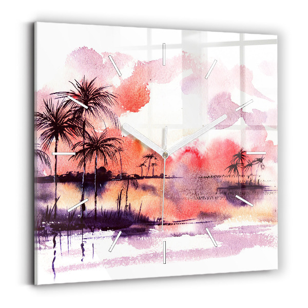 Orologio quadrato Paesaggio tropicale
