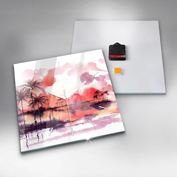 Orologio quadrato Paesaggio tropicale