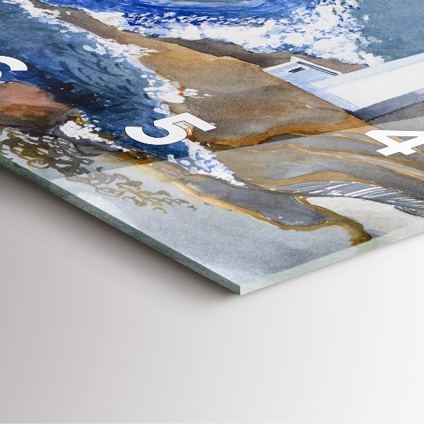 Orologio quadrato Il mare e il faro