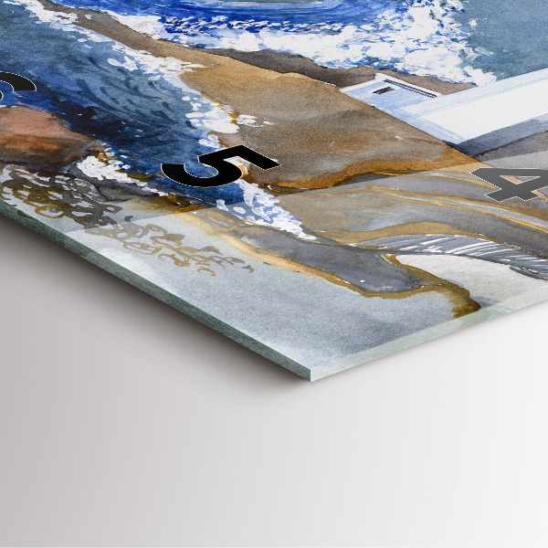 Orologio quadrato Il mare e il faro