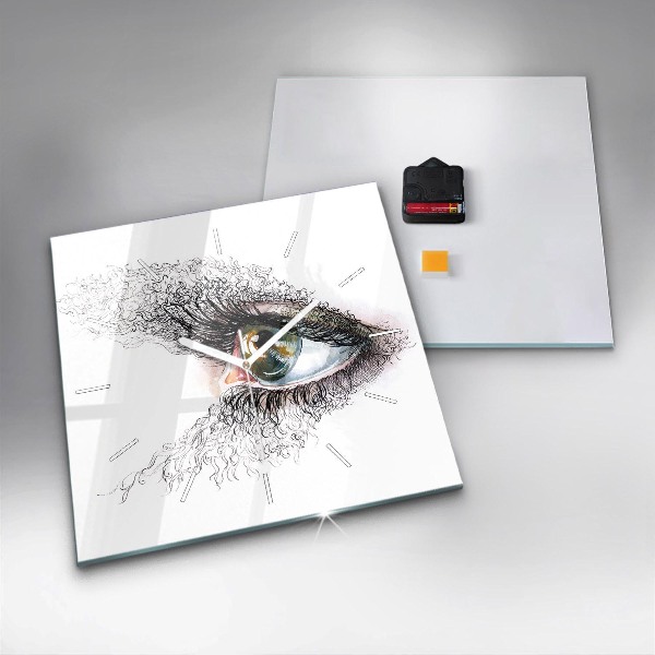 Orologio quadrato Disegno di un occhio umano