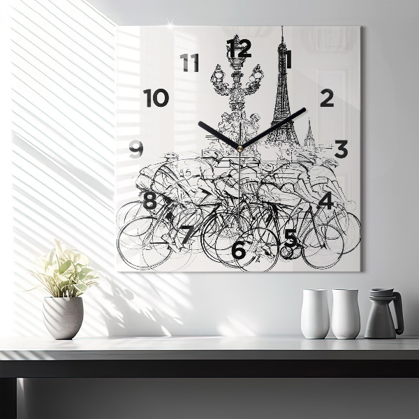 Orologio quadrato Disegno gara ciclistica