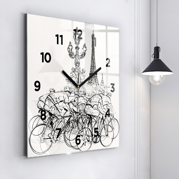 Orologio quadrato Disegno gara ciclistica