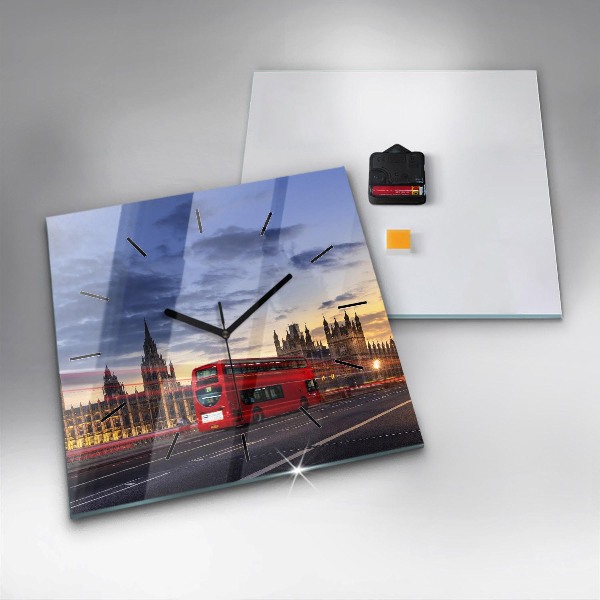 Orologio quadrato Autobus rosso di Londra
