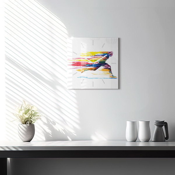Orologio quadrato Illustrazione del corridore