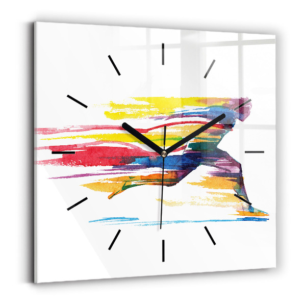 Orologio quadrato Illustrazione del corridore