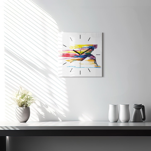 Orologio quadrato Illustrazione del corridore
