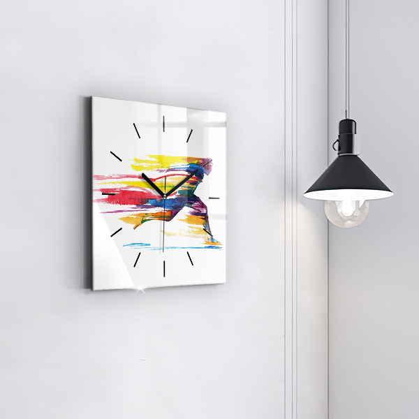 Orologio quadrato Illustrazione del corridore
