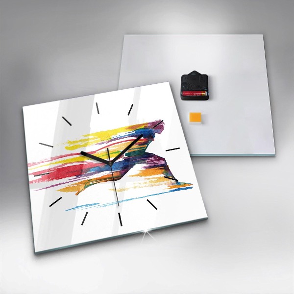 Orologio quadrato Illustrazione del corridore