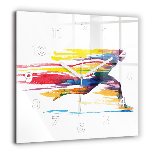 Orologio quadrato Illustrazione del corridore