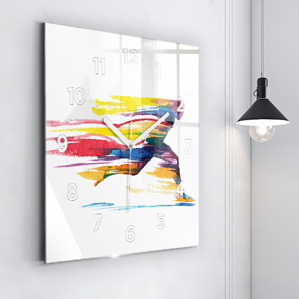 Orologio quadrato Illustrazione del corridore