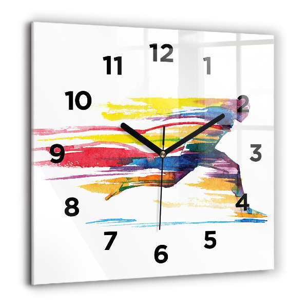 Orologio quadrato Illustrazione del corridore
