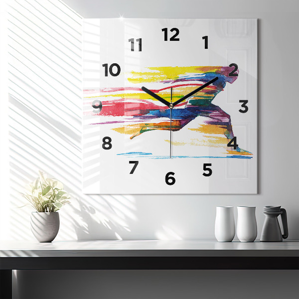 Orologio quadrato Illustrazione del corridore