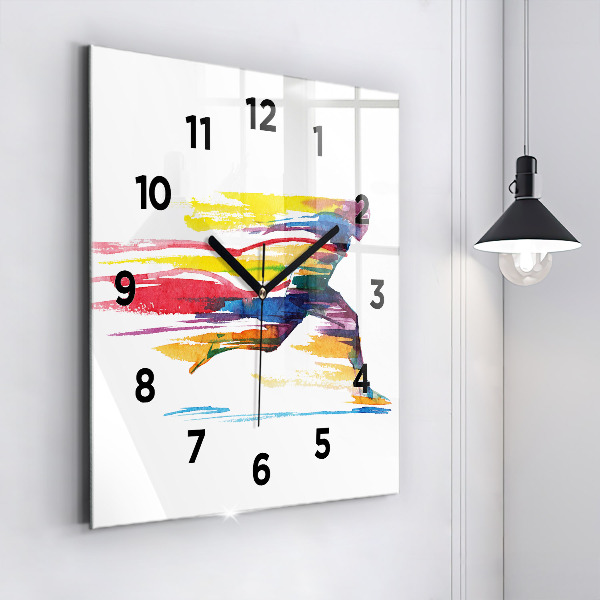 Orologio quadrato Illustrazione del corridore