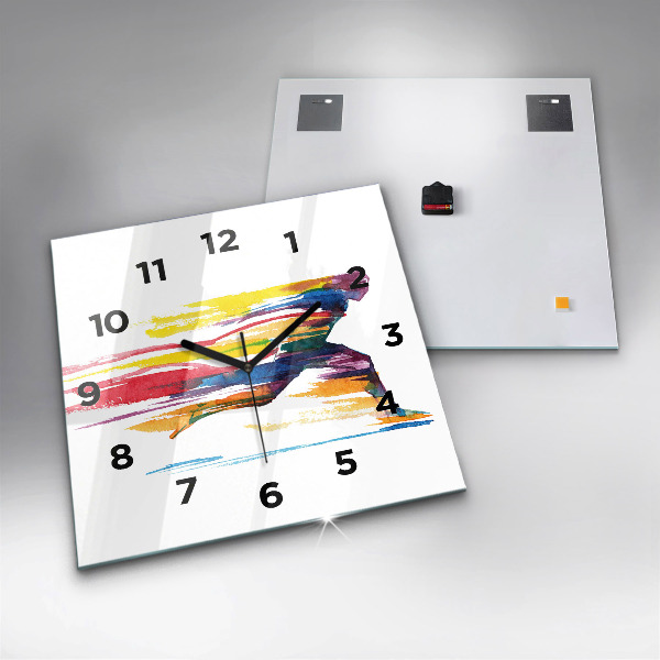 Orologio quadrato Illustrazione del corridore