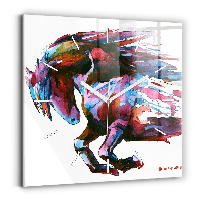 Orologio quadrato Un cavallo in fuga