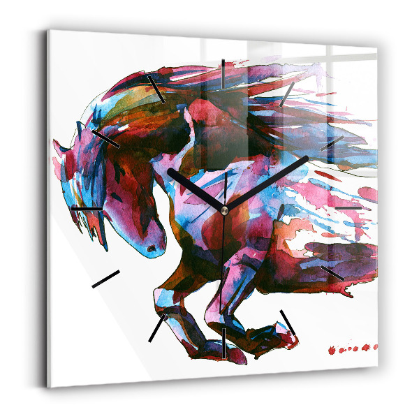 Orologio quadrato Un cavallo in fuga
