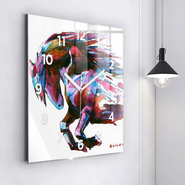 Orologio quadrato Un cavallo in fuga