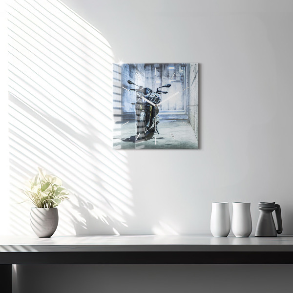 Orologio quadrato Motocicletta nel vicolo