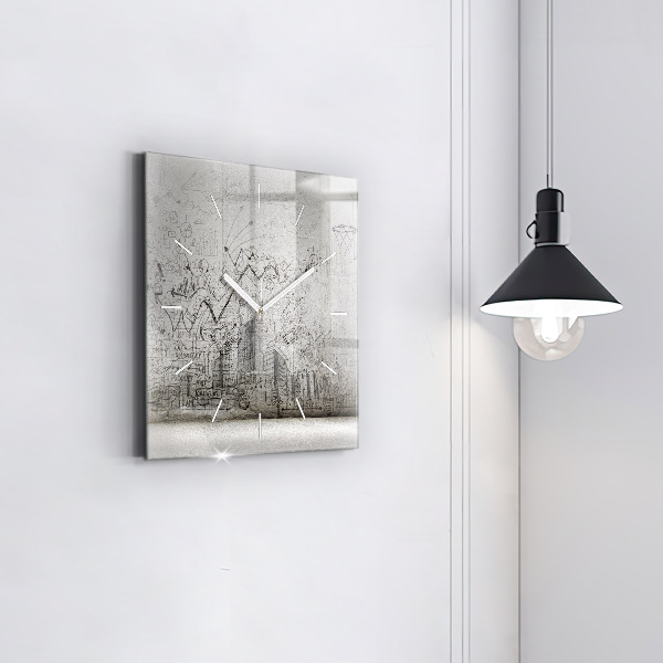 Orologio quadrato Schizzo della città