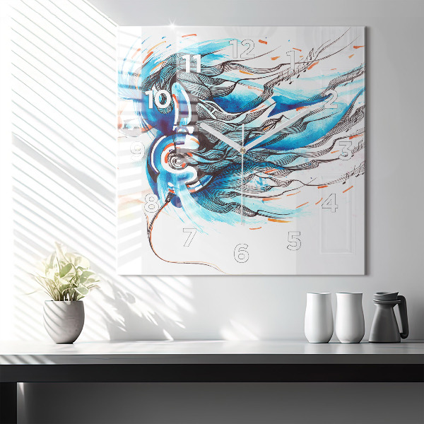 Orologio quadrato Illustrazione di un telefono cellulare