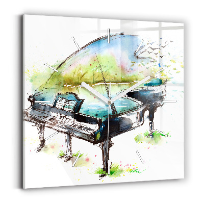 Orologio quadrato Illustrazione 4 stagioni