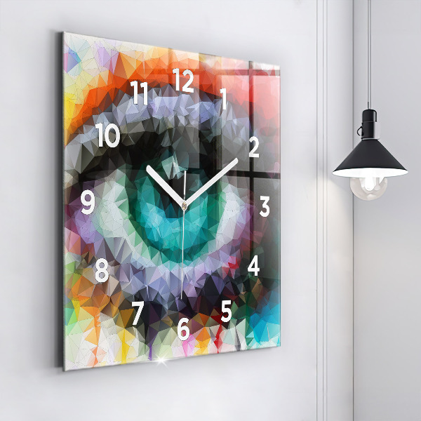 Orologio quadrato Occhio umano colorato