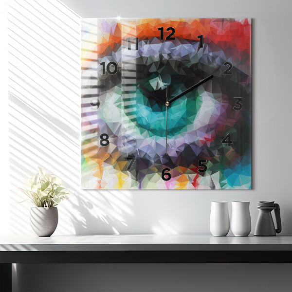 Orologio quadrato Occhio umano colorato