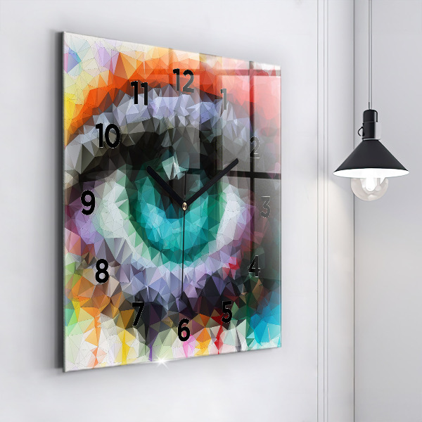 Orologio quadrato Occhio umano colorato