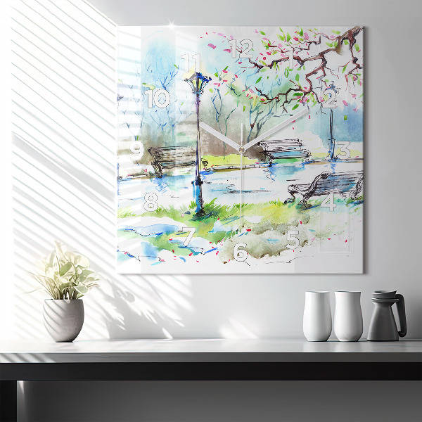 Orologio quadrato Primavera pittoresca