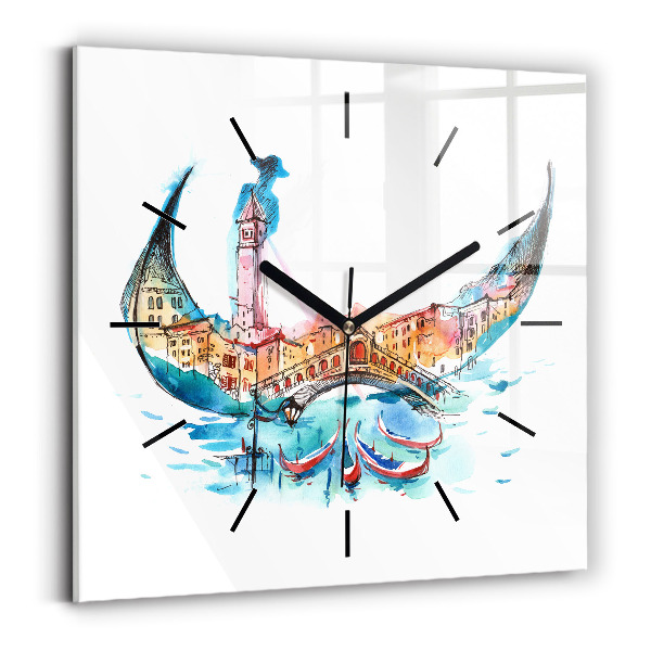 Orologio quadrato Italia - Gondola Veneziana