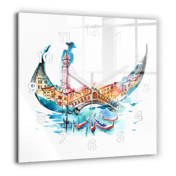 Orologio quadrato Italia - Gondola Veneziana