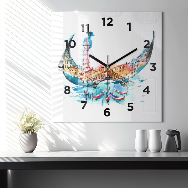 Orologio quadrato Italia - Gondola Veneziana