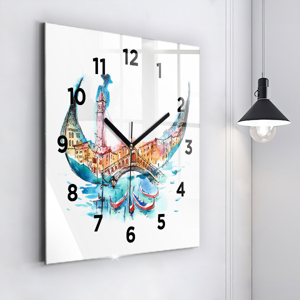 Orologio quadrato Italia - Gondola Veneziana