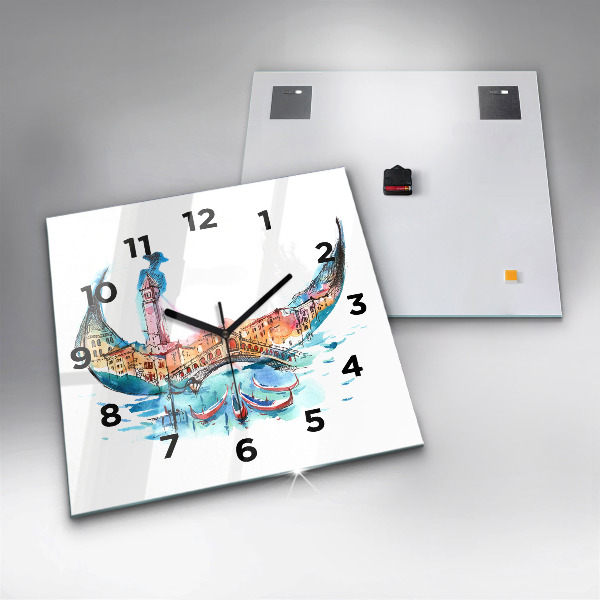 Orologio quadrato Italia - Gondola Veneziana