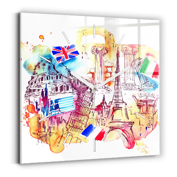 Orologio quadrato Paesi attraenti nel mondo