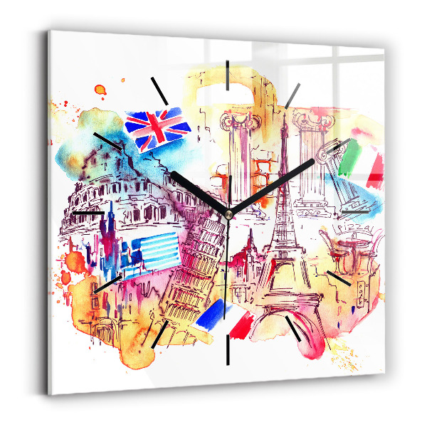 Orologio quadrato Paesi attraenti nel mondo