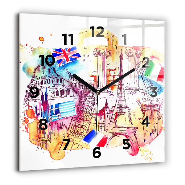 Orologio quadrato Paesi attraenti nel mondo