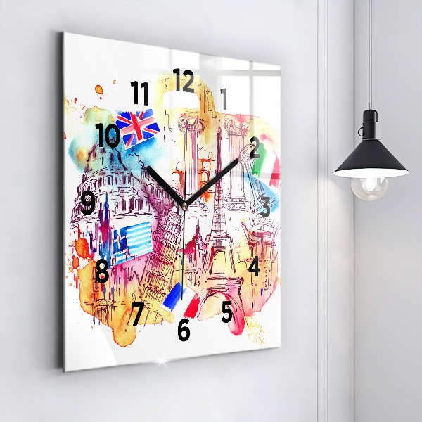 Orologio quadrato Paesi attraenti nel mondo