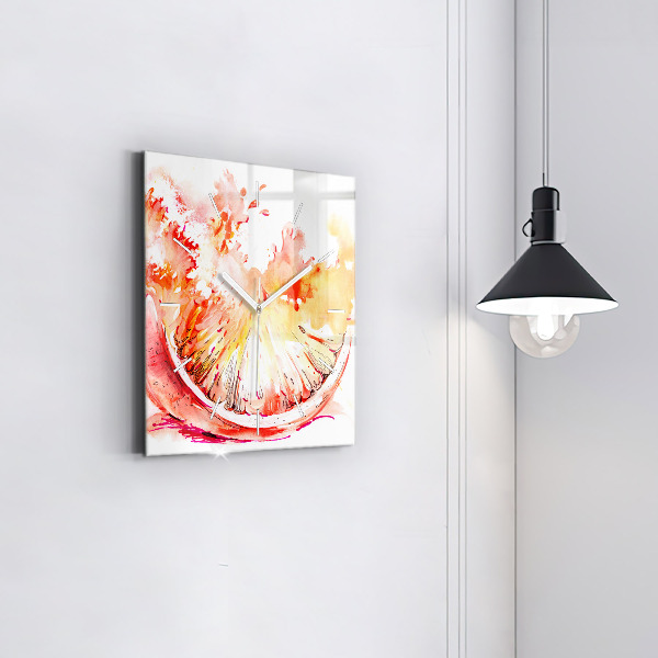 Orologio quadrato Dipinto di arancione