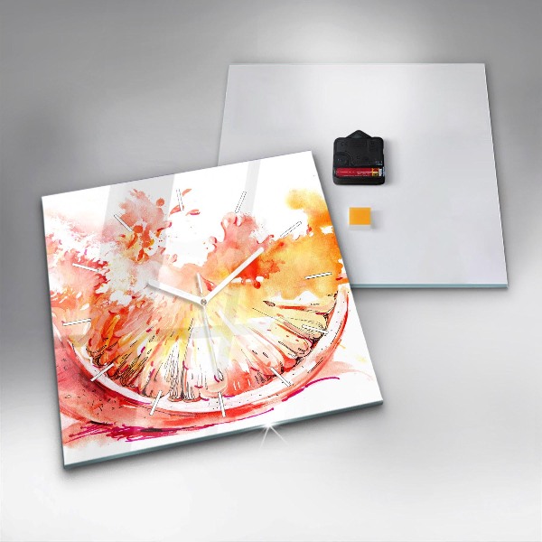 Orologio quadrato Dipinto di arancione