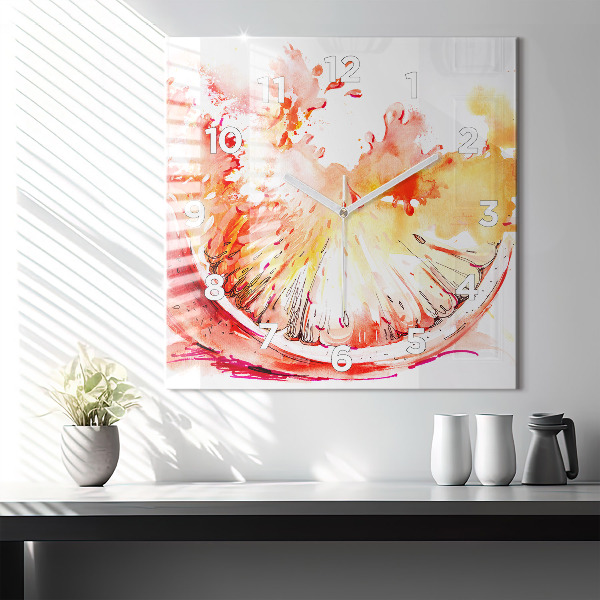 Orologio quadrato Dipinto di arancione