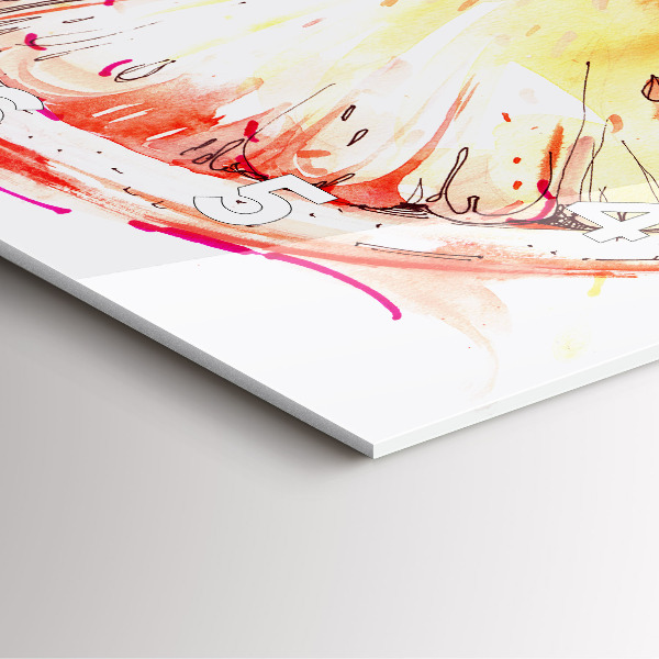 Orologio quadrato Dipinto di arancione