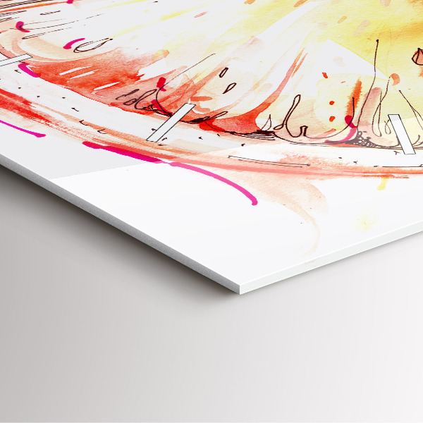 Orologio quadrato Dipinto di arancione