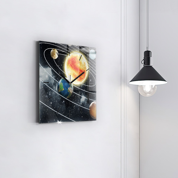 Orologio quadrato Il sistema solare