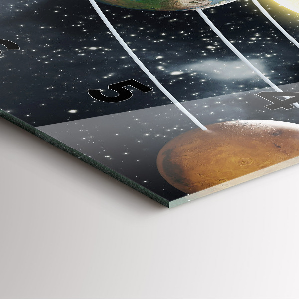 Orologio quadrato Il sistema solare